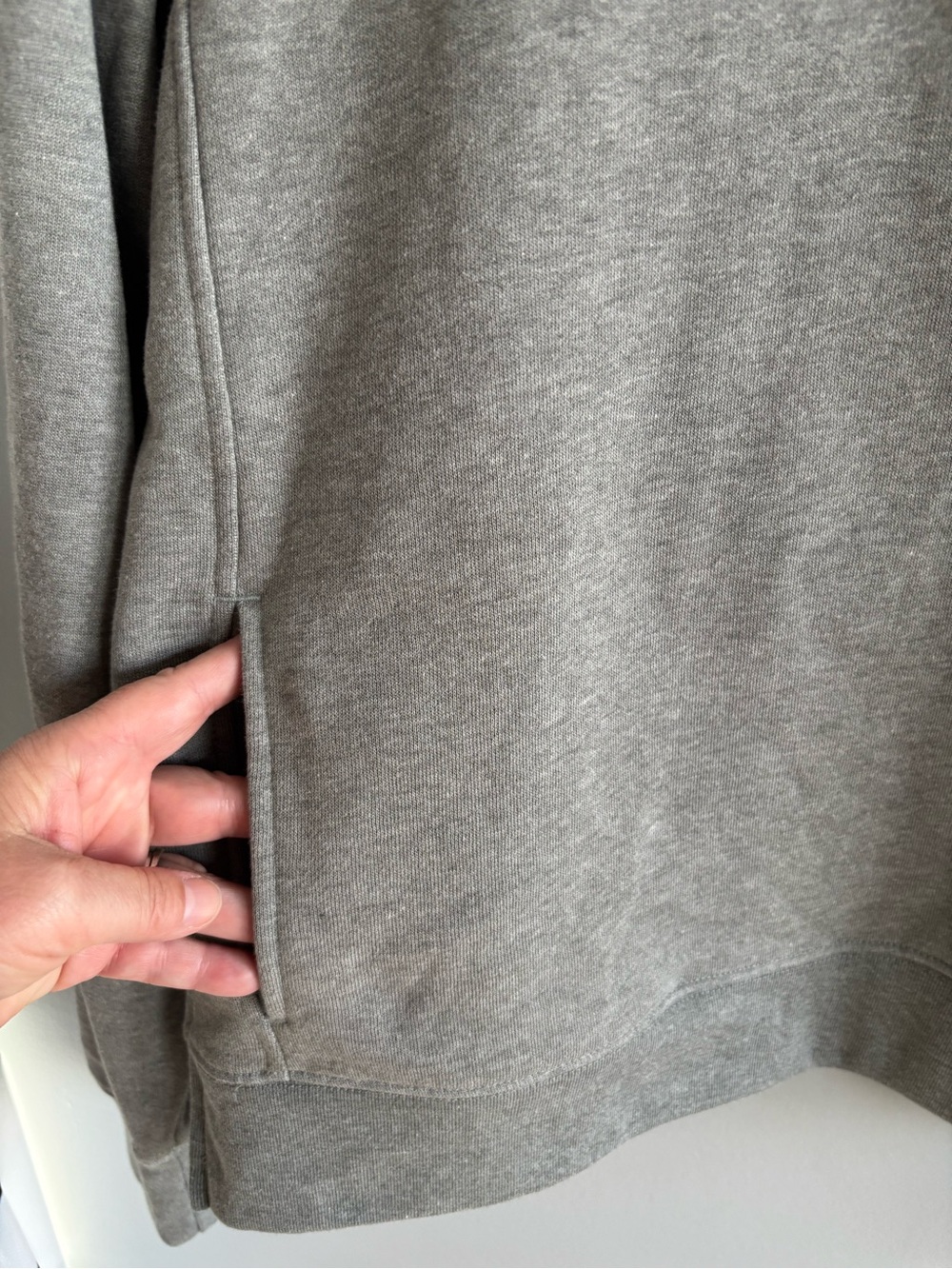 League Gray Quarter-Zip Pullover Sweatshirt - Sheldrick Wildlife Trust - Medium - Picture 3 of 9